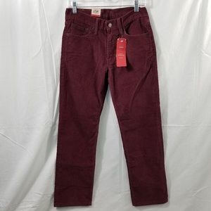 Levi's 514 Size 30X29 Corduroy, burgundy